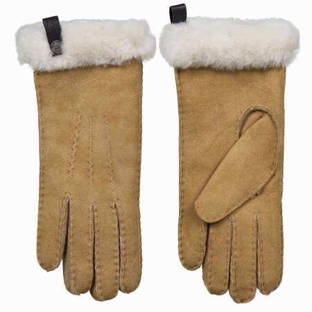 Schapenvacht dames handschoenen kleur Camel