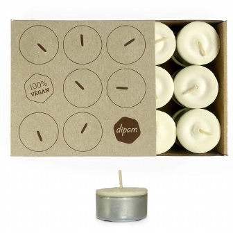 18 vegan waxinelichjes op basis van zonnebloem - olijvenolie