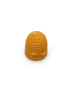 Kaars in de vorm van een bijenkorf met twee bijtjes