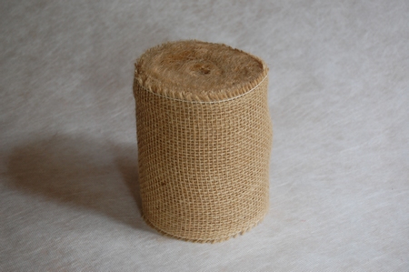 Jute weefsel 185 gr/m2  breed 15 cm op rol 25 meter