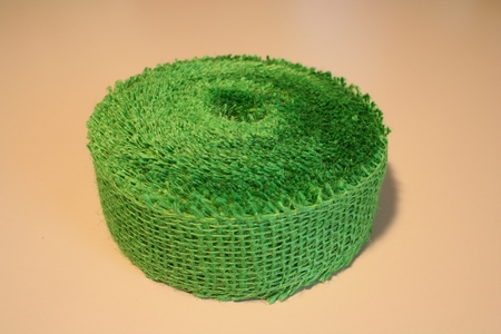 Jute band gekleurd  4 cm breed  rol 25 meter