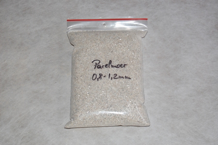 Toeslagstof  Parelmoerzand 0,8 - 1,2 mm zak 1 kg
