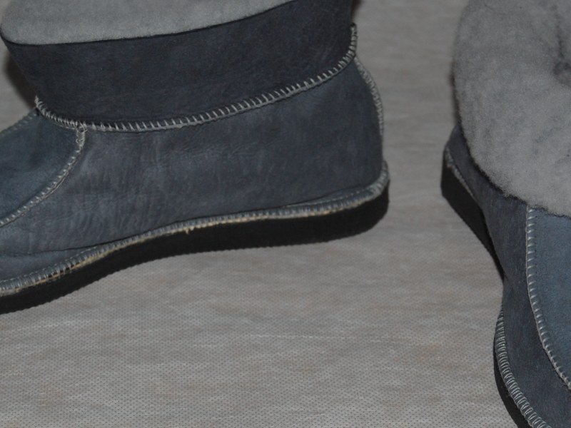 Pantoffel lamsvacht met bontrand maat 36-42