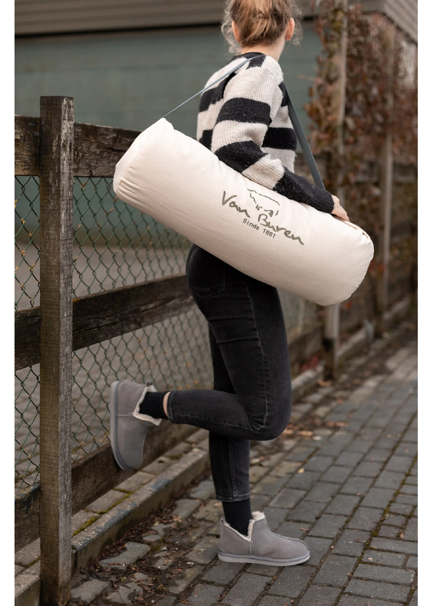 Yoga mat183 x 66cm geschikt voor rustige yogavormen met hoes