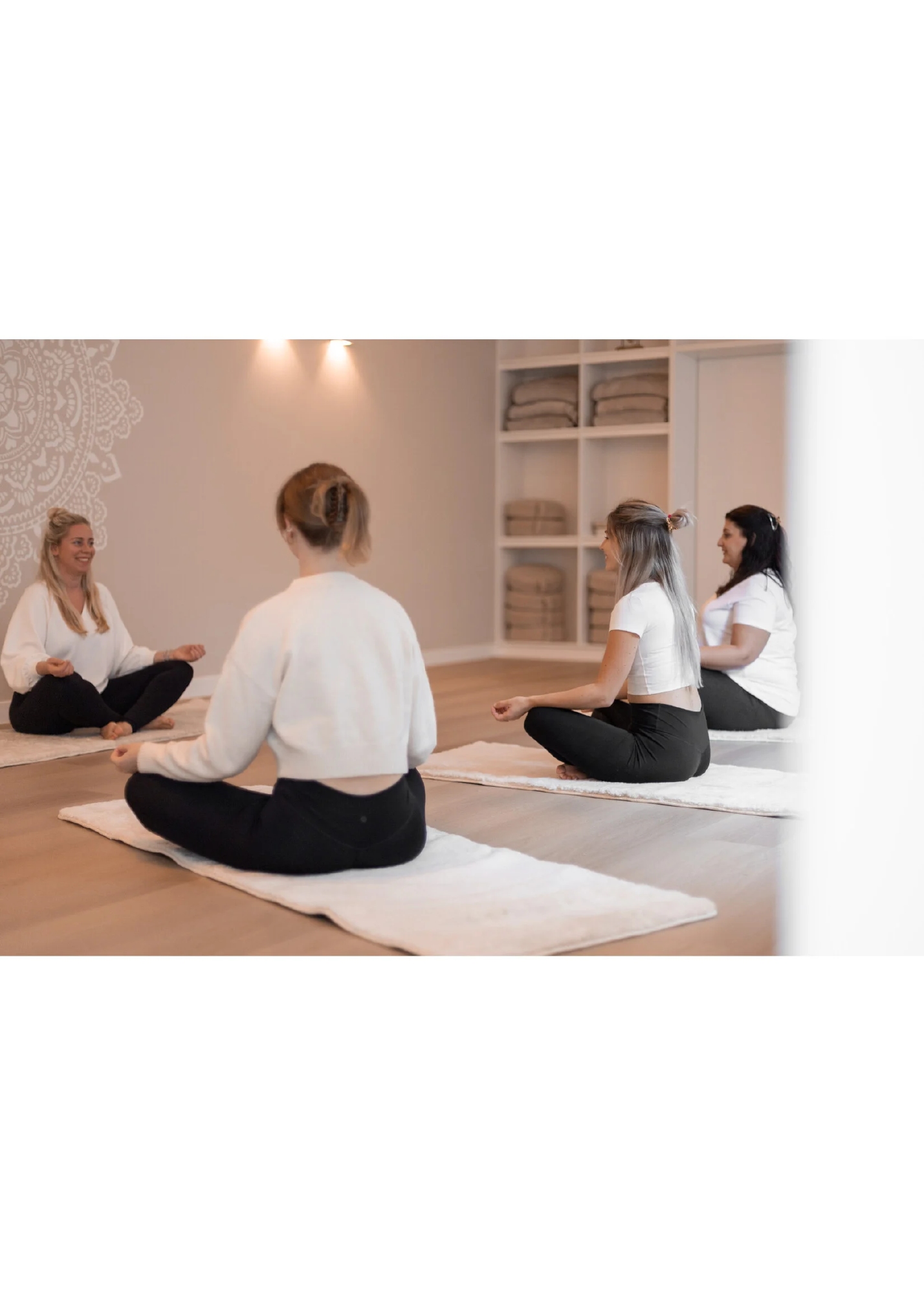 Yoga mat183 x 66cm geschikt voor rustige yogavormen met hoes